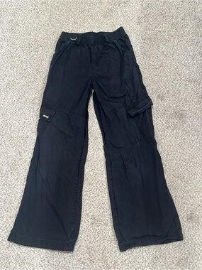 Justice Black Girls' Cargo Sweatpants with Wide Legs